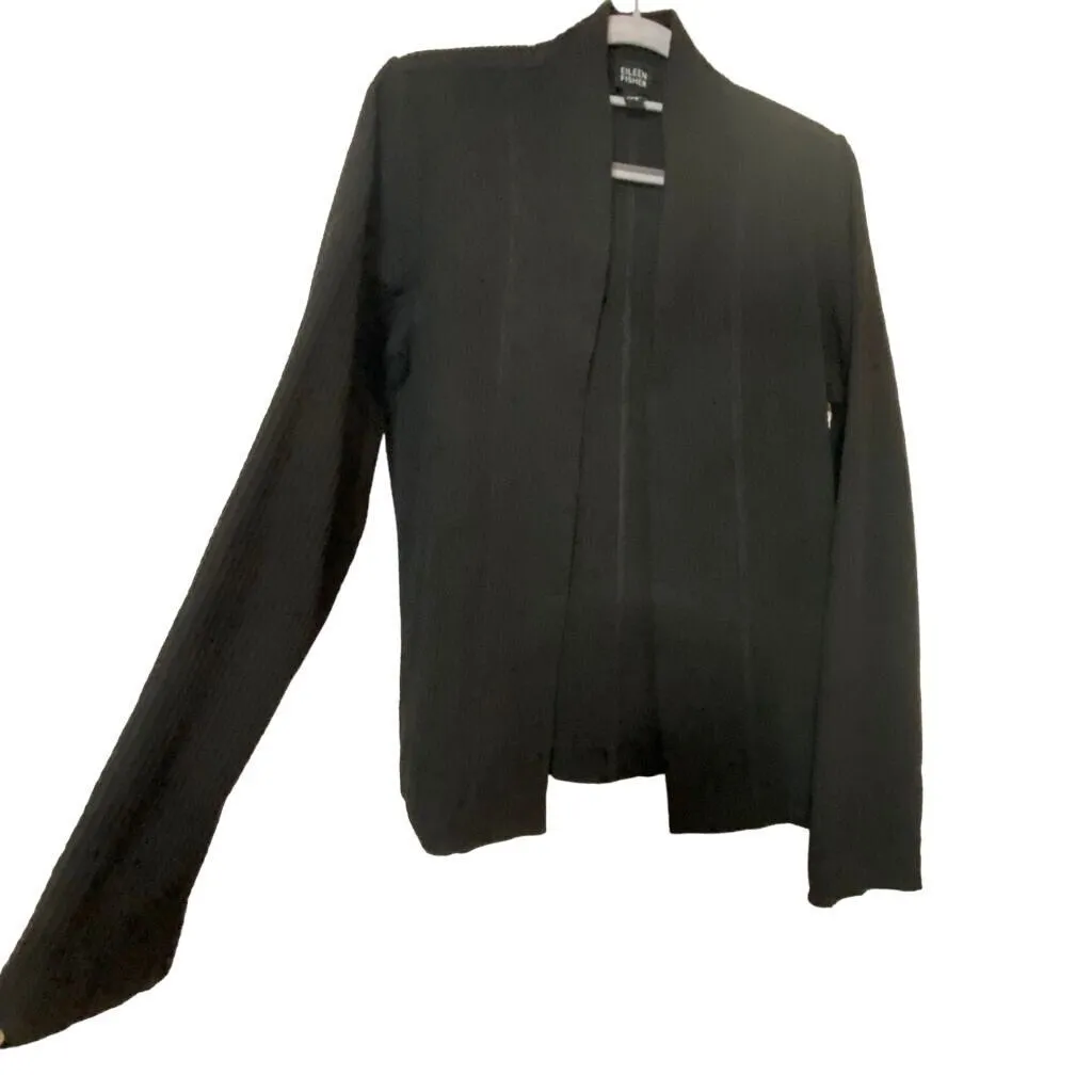Eileen‎ Fisher Women's Black Open Front Basic Jacket Sz S - Image 8
