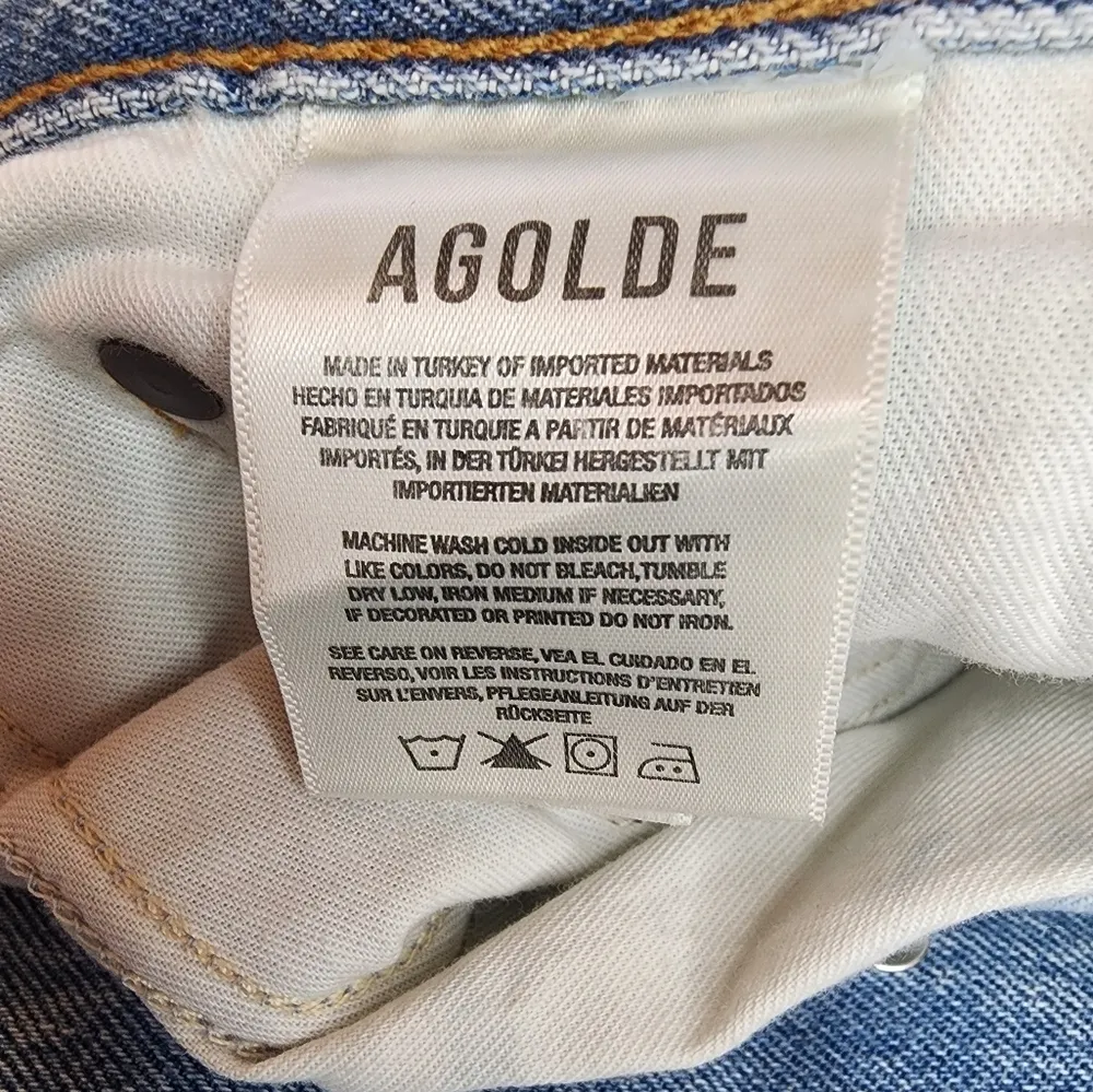 Agolde Criss Cross Straight Jean in Dimension size 32 NWT light wash - Image 11