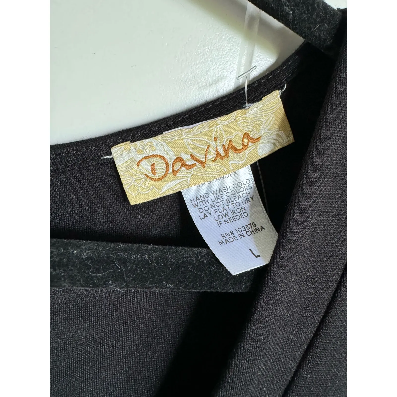 Davina Womens Dress Sz L Knit‎ Black Tank Dress Sheer Inserts Ponte Full Zip NEW Size L - Image 4