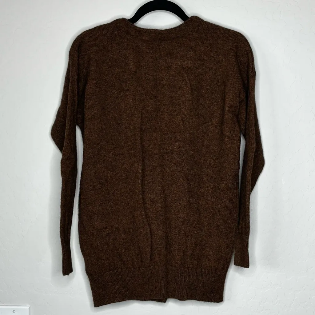 Madewell Womens Cardigan Medium Buttons Vneck Wool Blend Soft Stretch Sweater XS - Image 3