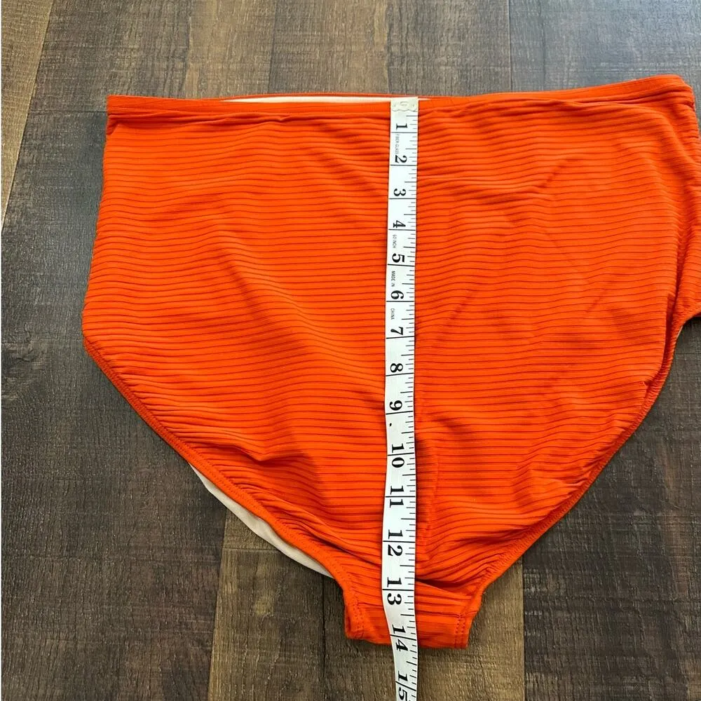 Albion Fit Groove Midi Orange Swim Bottoms Size XL - Image 8