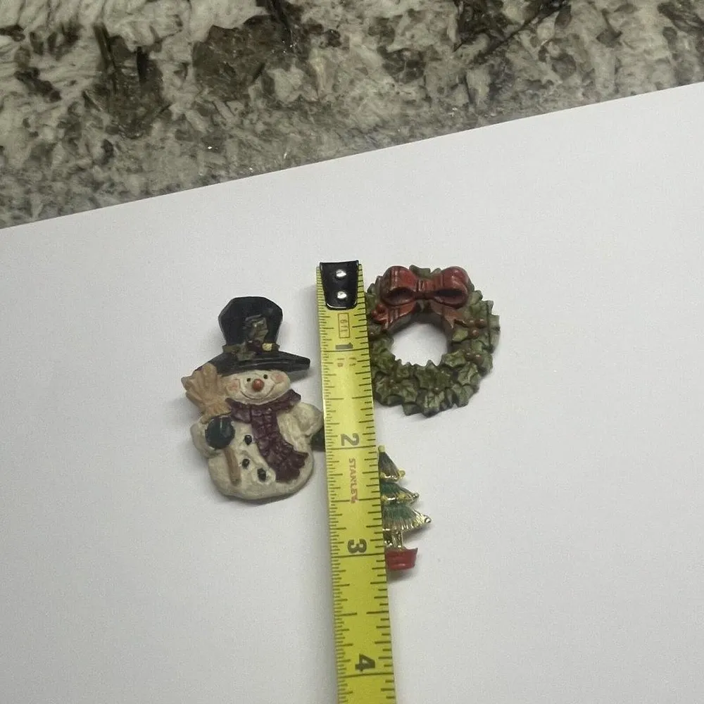 Lot Of 3 Brooch Pins Christmas Holiday - Image 4