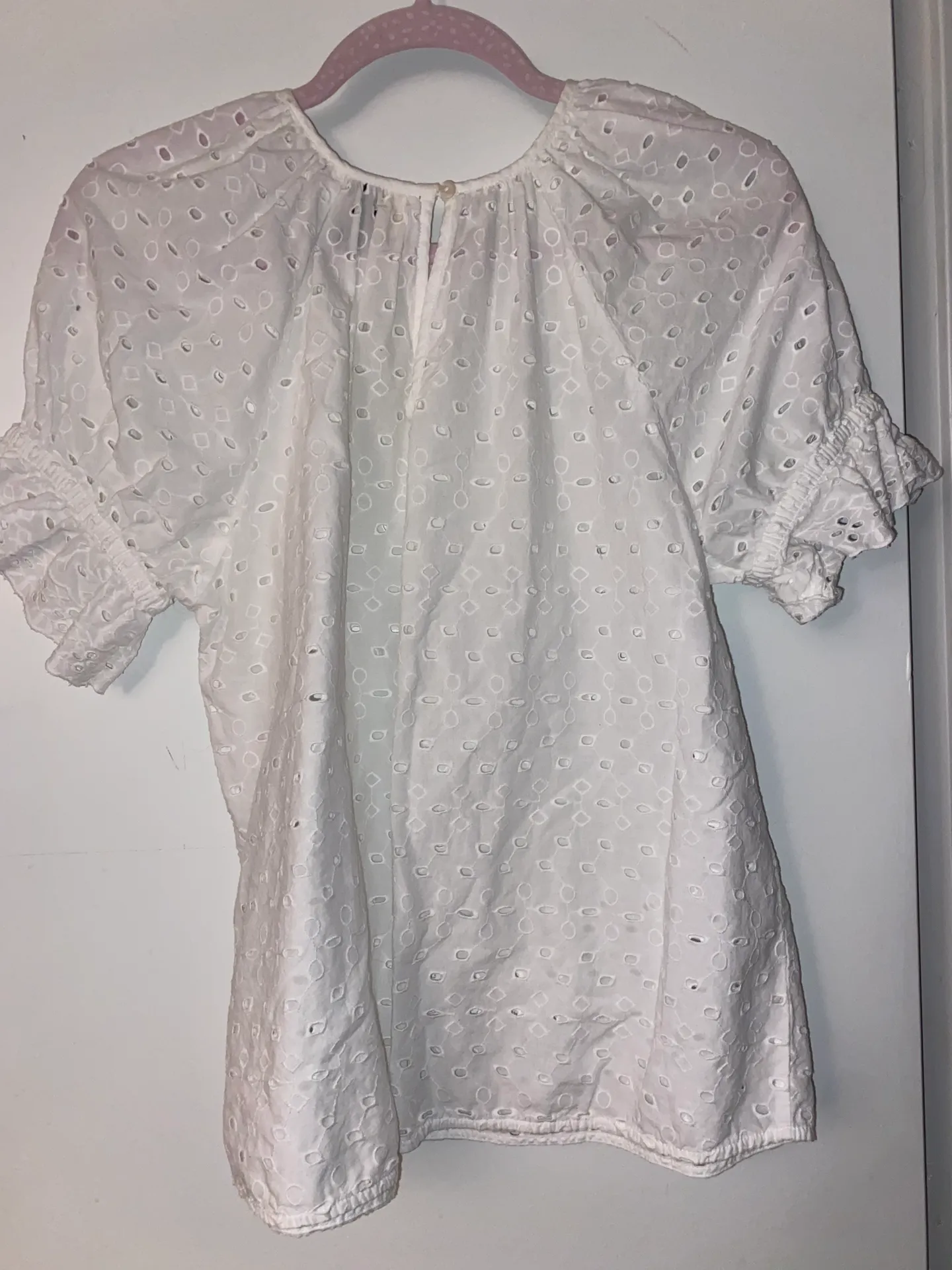 universal Thread White Eyelet Blouse - Image 4