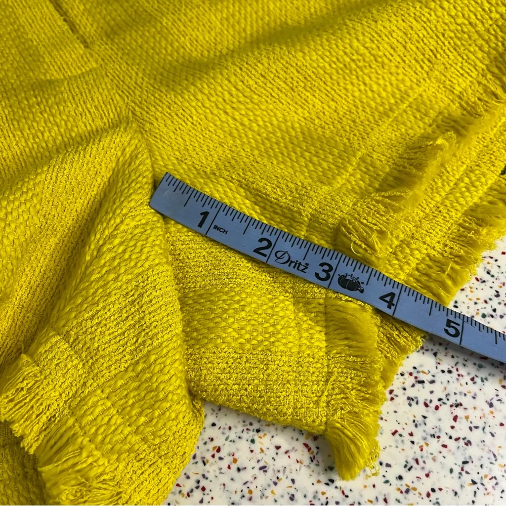 Trina Turk Tweed Crazy Daizy Yellow Fringe Shorts Women’s Size 4 - Image 7