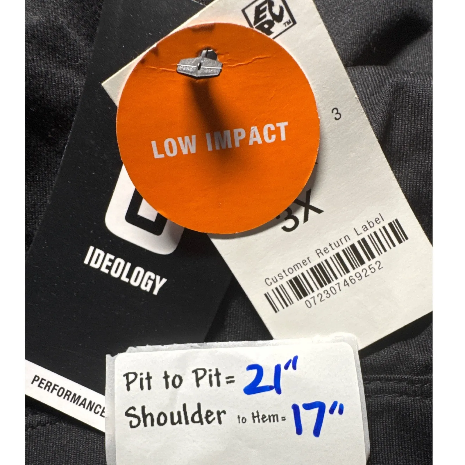 Ideology Black Sports Bra Crisscross Back Low Impact Performance Size 3X - Image 5