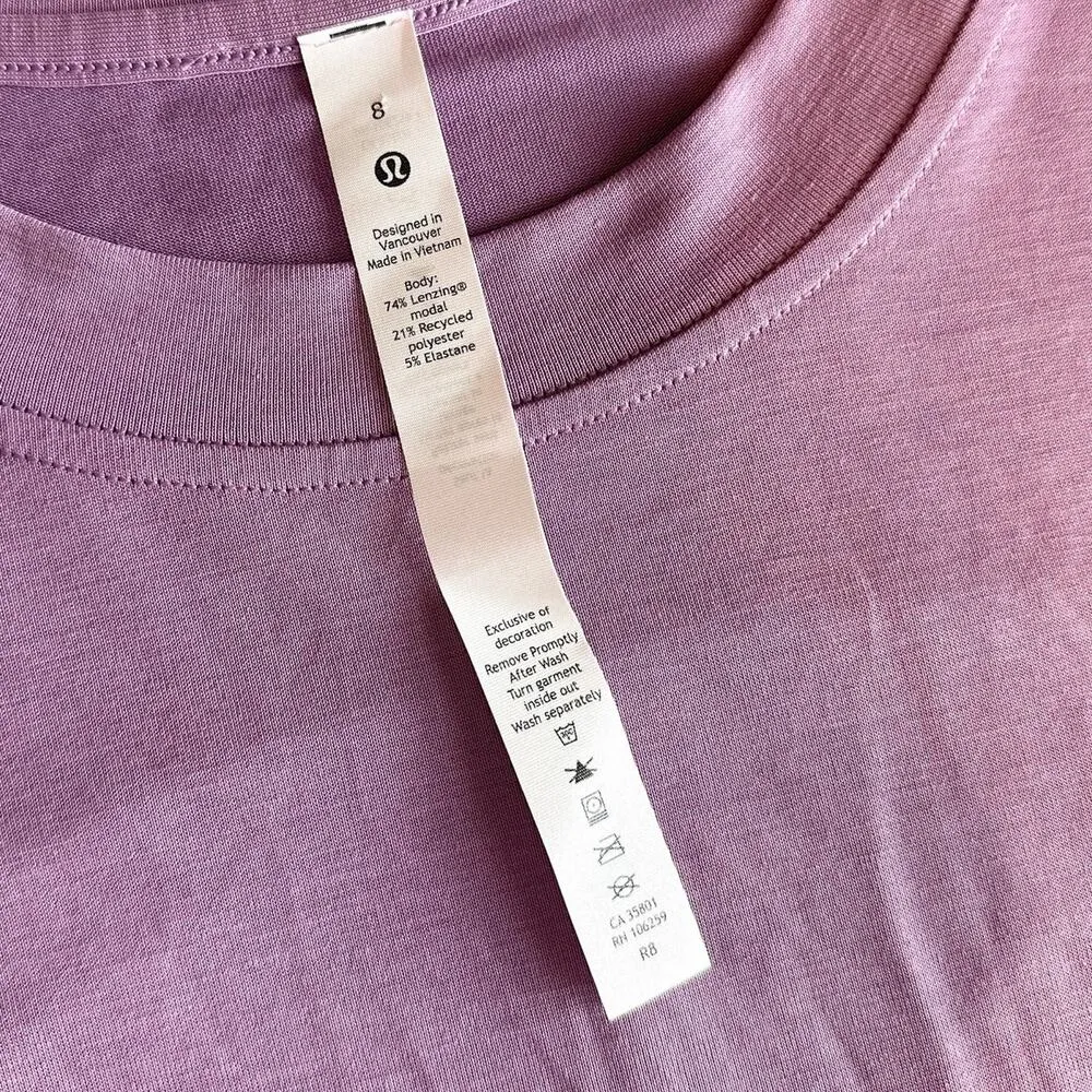 Lululemon Side Cinch Tie Long Sleeve Crew Neck Shirt Tee Top Wisteria Purple 8 - Image 13