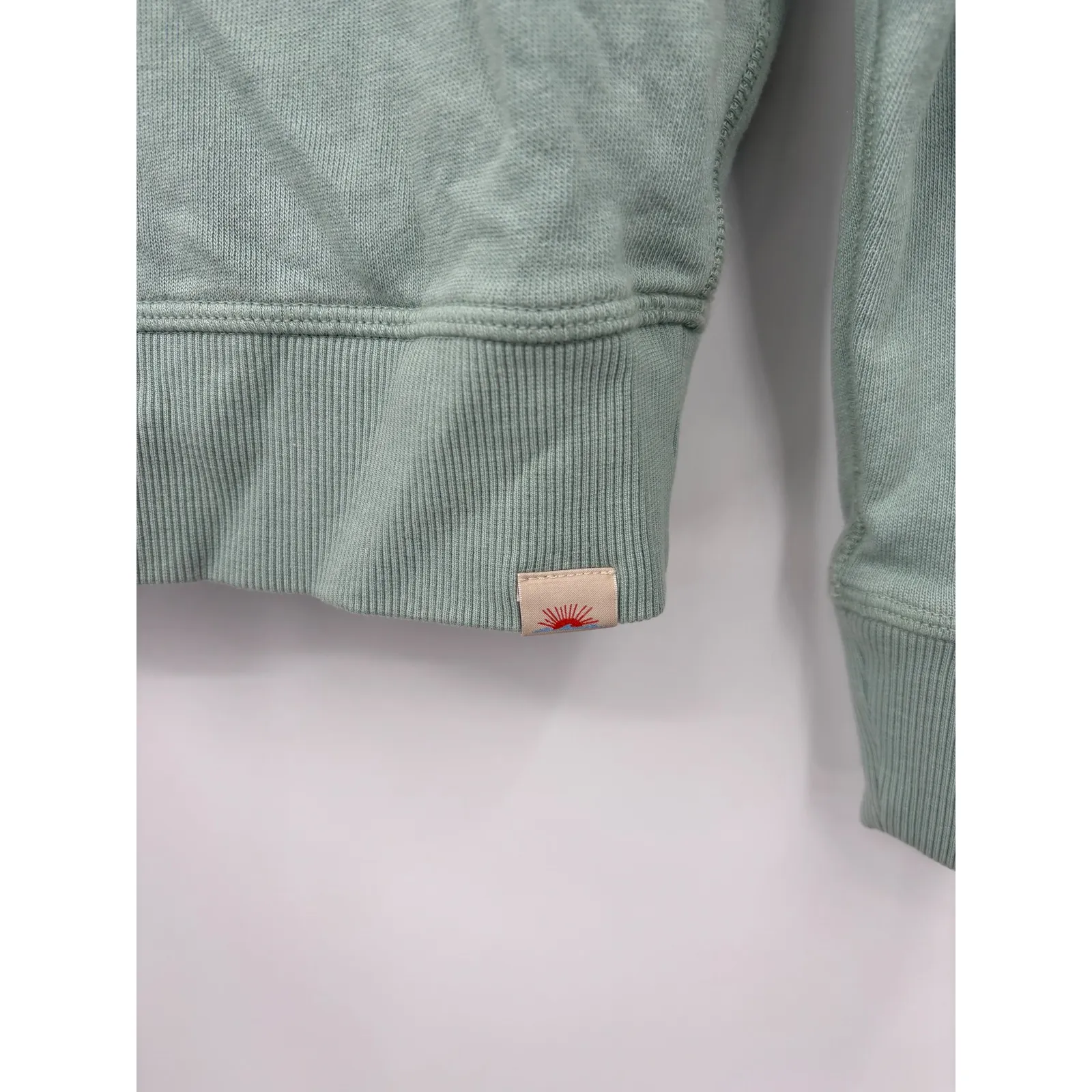 Faherty Sweatshirt Crewneck Light Green Long Sleeve Casual Women XS - Image 2