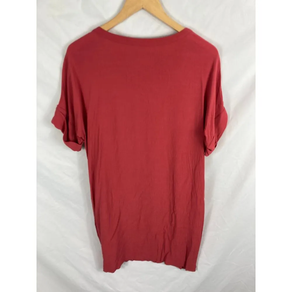 Madewell Journal Side Button Coral Pink Dress Size Small - Image 6