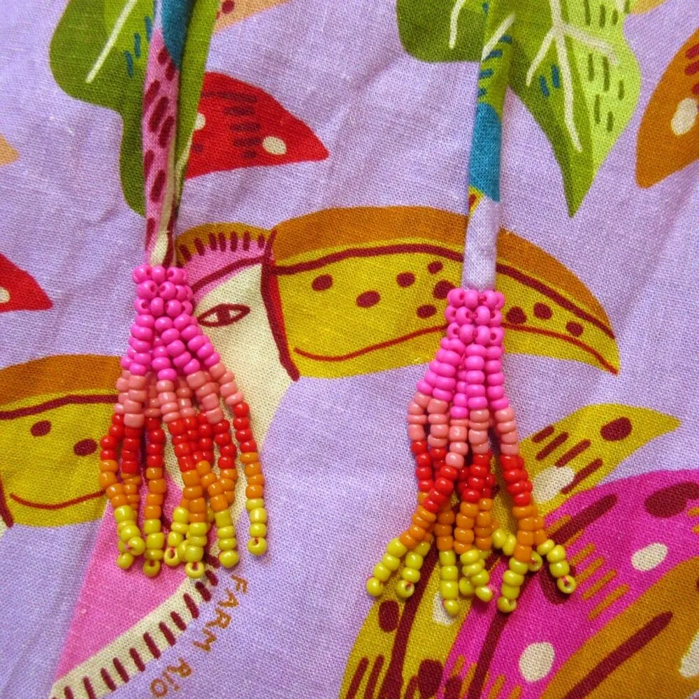 NWT FARM Rio Beaks & Bananas Midi in Lilac Linen Blend Strappy Tank Dress M $165 - Image 10