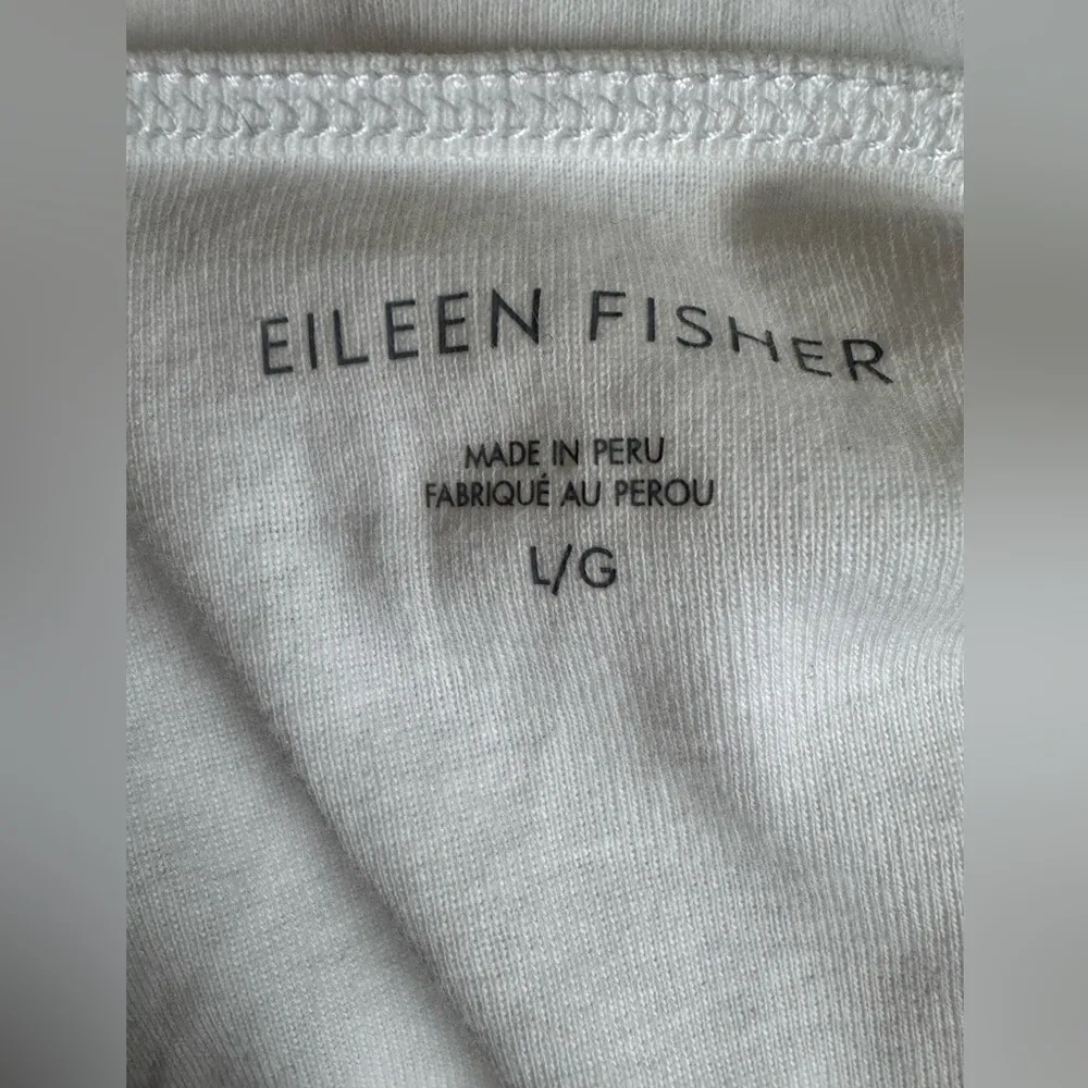 NEW EILEEN FISHER LIGHTWEIGHT Organic Cotton White Basic Tank Top large - Image 4