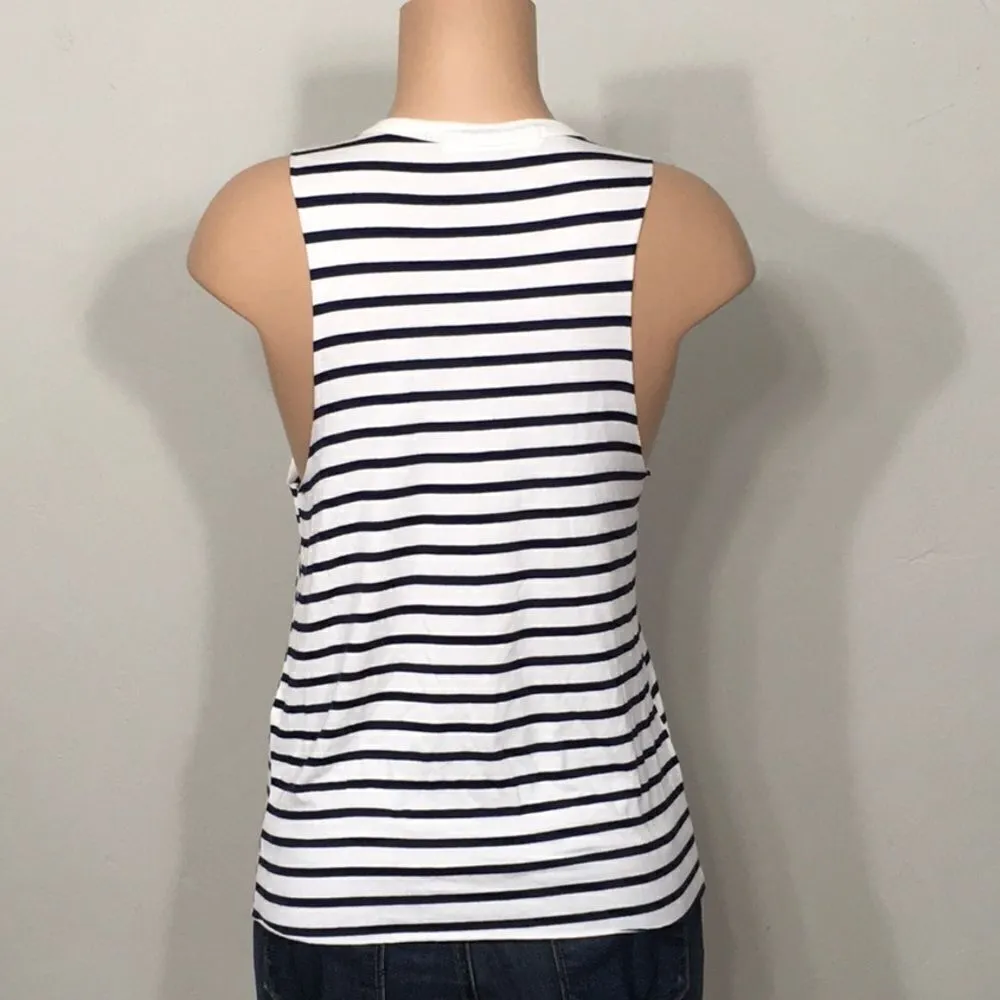 Project Social T navy striped top. - Image 4