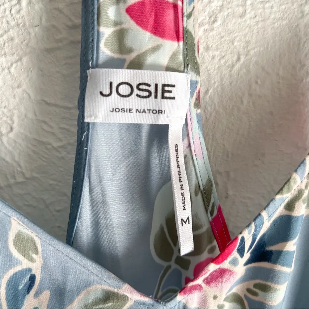Josie by Josie Natori Floral Pajama Pants and Tank Satin Set – Size M - Image 3