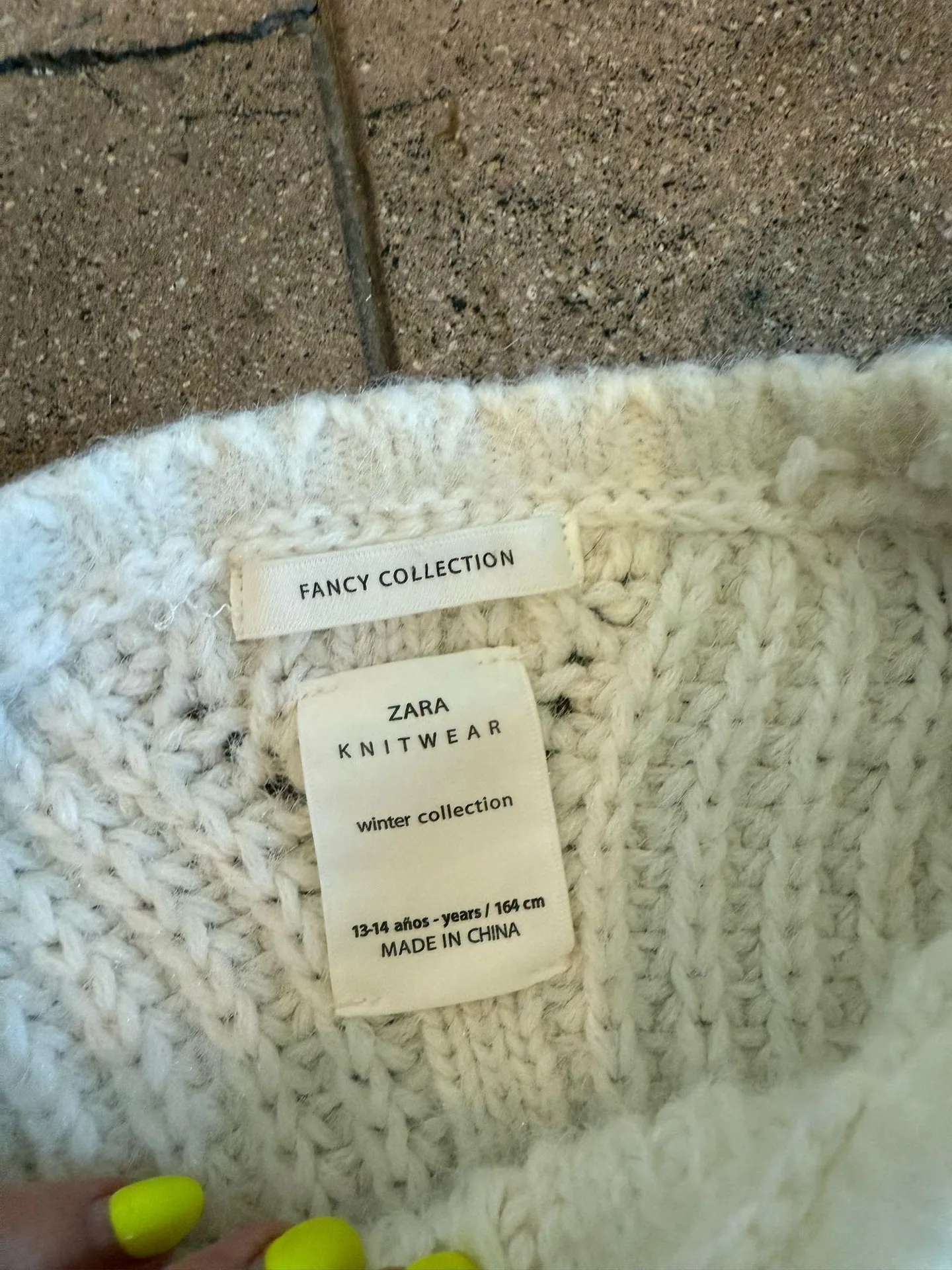 ZARA White Knit Sweater - Image 3