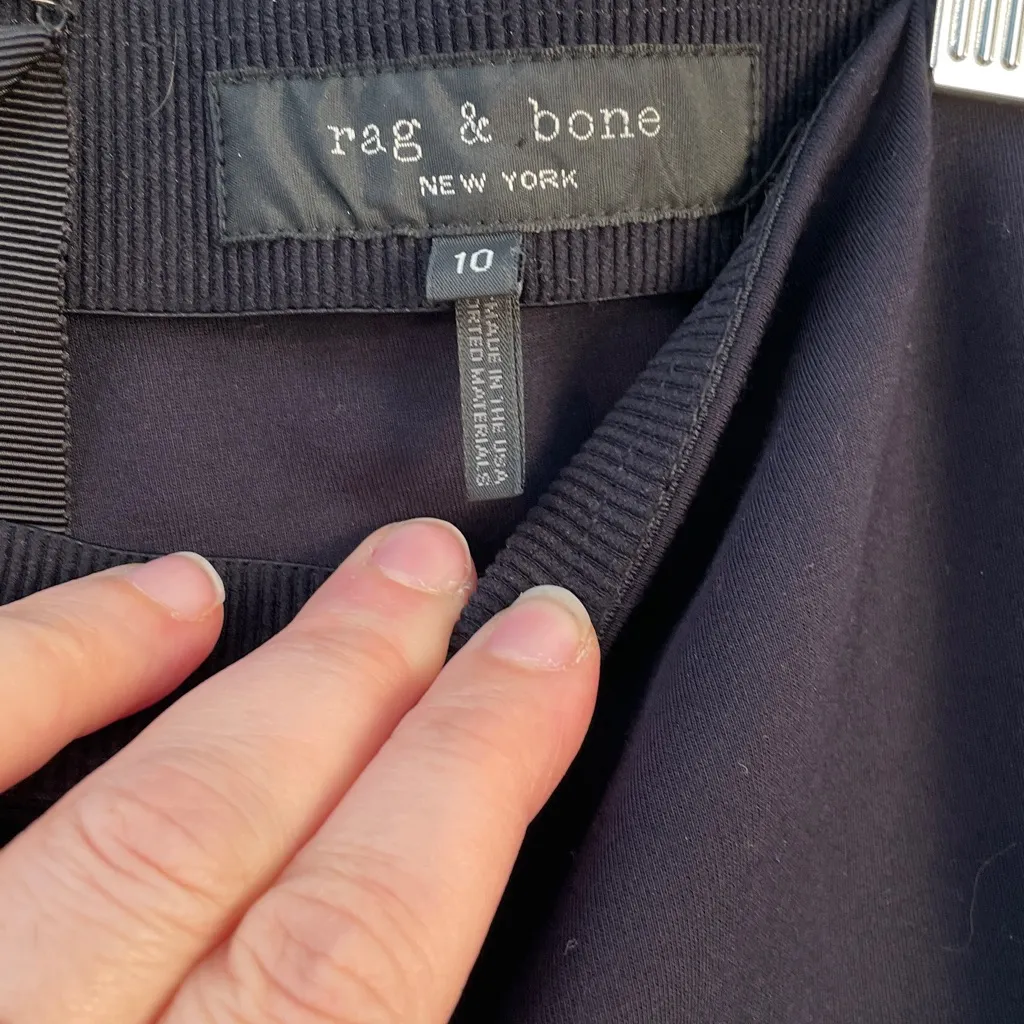 Rag & Bone SImone Women’s 10 Dark Navy Skinny ankle lace up  Dress Pants - Image 5