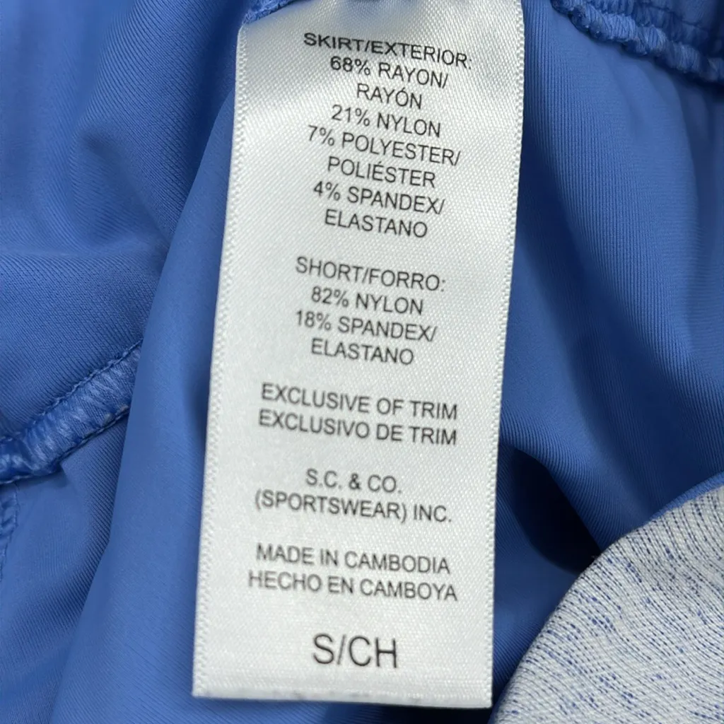 SC and Co Heathered Light Blue 360 Tummy Control Skort Stretch Pull On Womens S White - Image 12