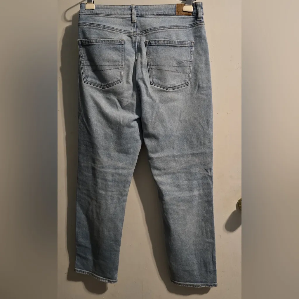 American Eagle Outfitters Light Blue Distressed Boyfriend Jeans - Image 4