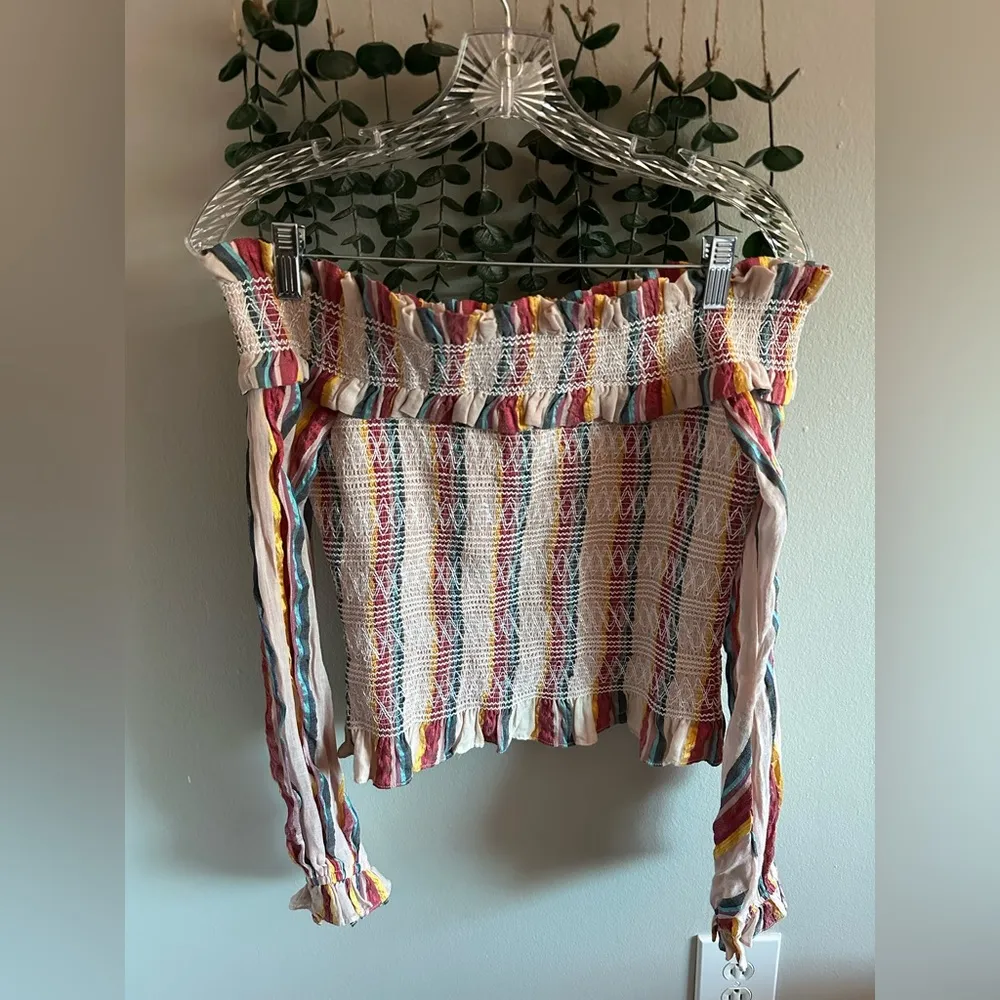 Tula Rosa colorful off the shoulder Scarlette Top - Image 4