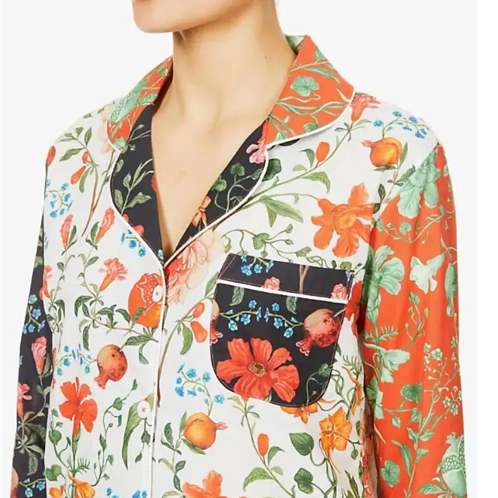 Desmond & Dempsey Persephone Print organic cotton PJ Top Size Small - Image 7