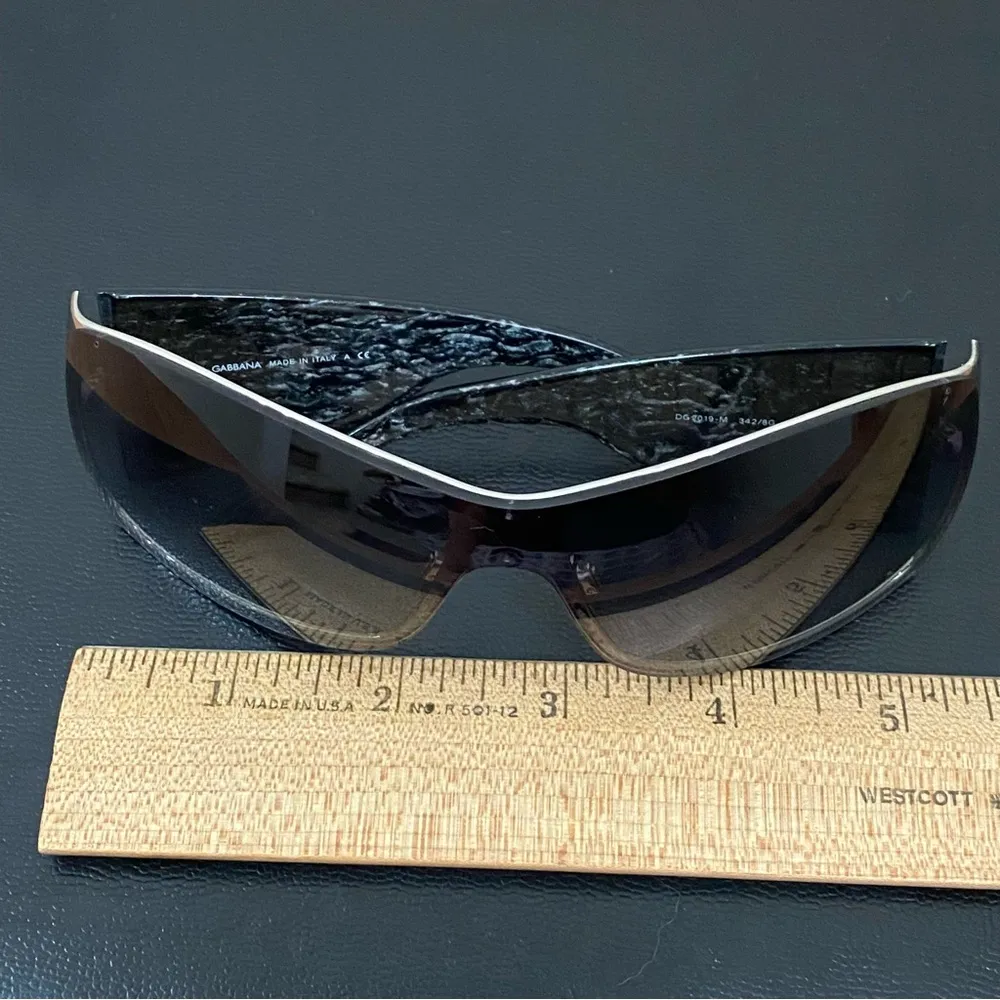 D&G DOLCE & GABBANA DG2019-M 342/8G 120 3N Oversized Oval Wrap Around Sunglasses - Image 8