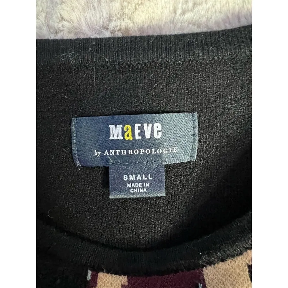 Maeve by Anthropologie Women's Scenic Mini Sweater Dress Size S Black - Image 4