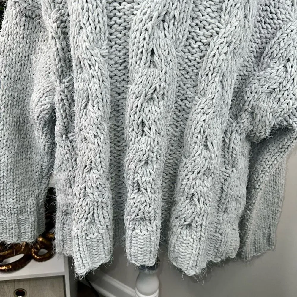 Dance & Marvel Chunky Cable Knit Chenille Turtleneck Sweater Size M/L - Image 9