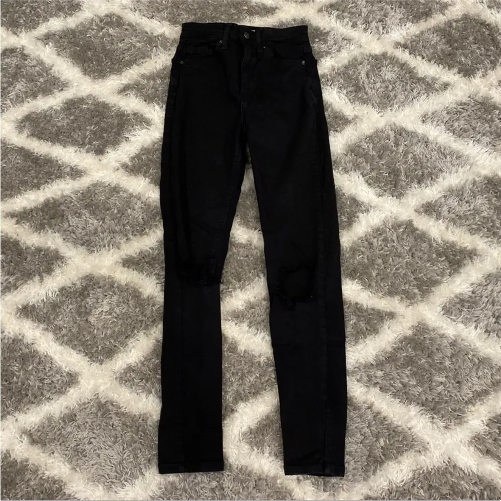 Topshop Jamie High Waist Ripped Skinny Jeans - Image 2