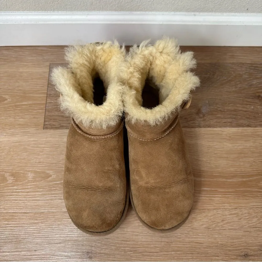 UGG Bailey Button Chestnut Brown Ankle Boots - Image 6