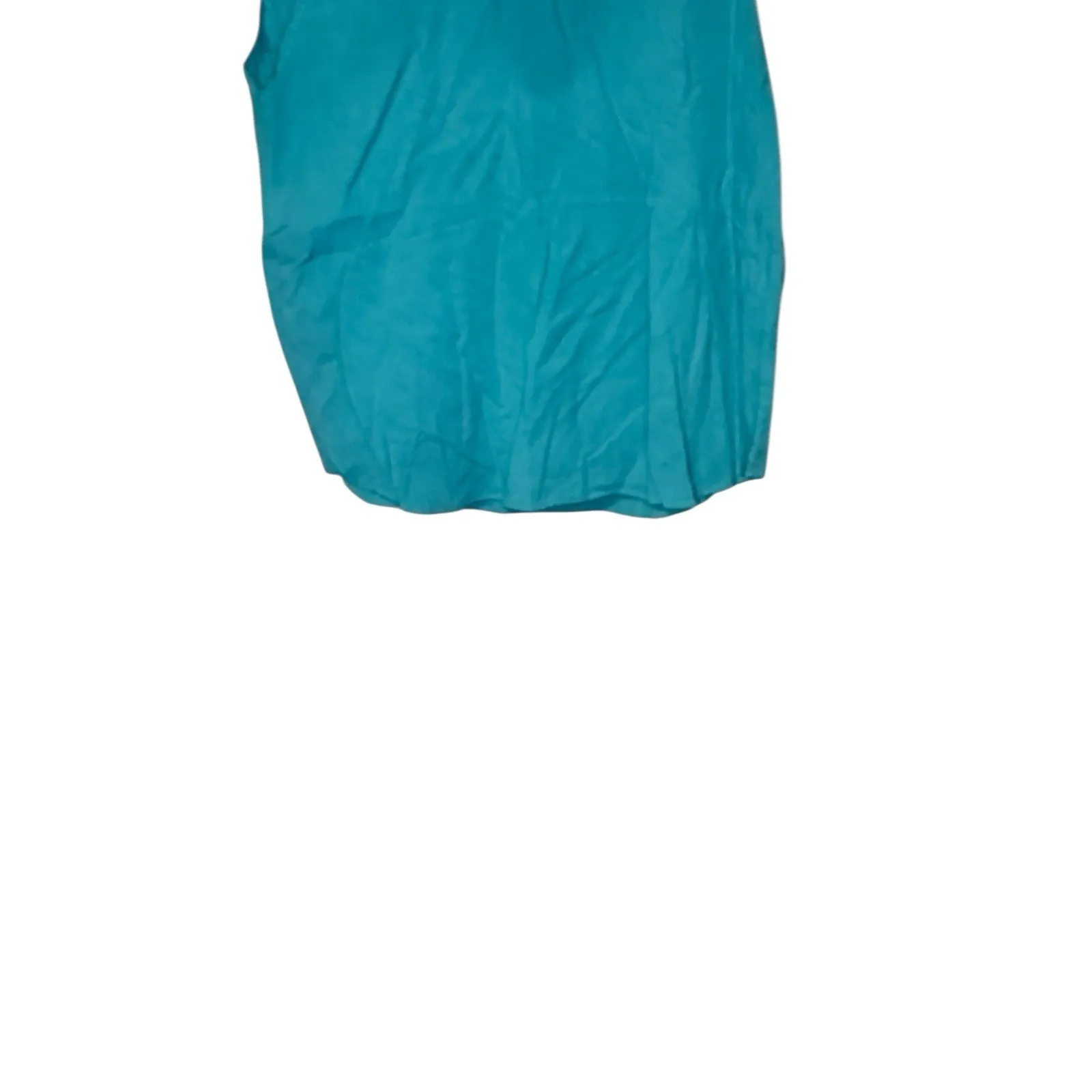 Jams World Women's Tank Top Sleeveless Relaxed Hawaiian Solid Teal Blue Medium - Image 9