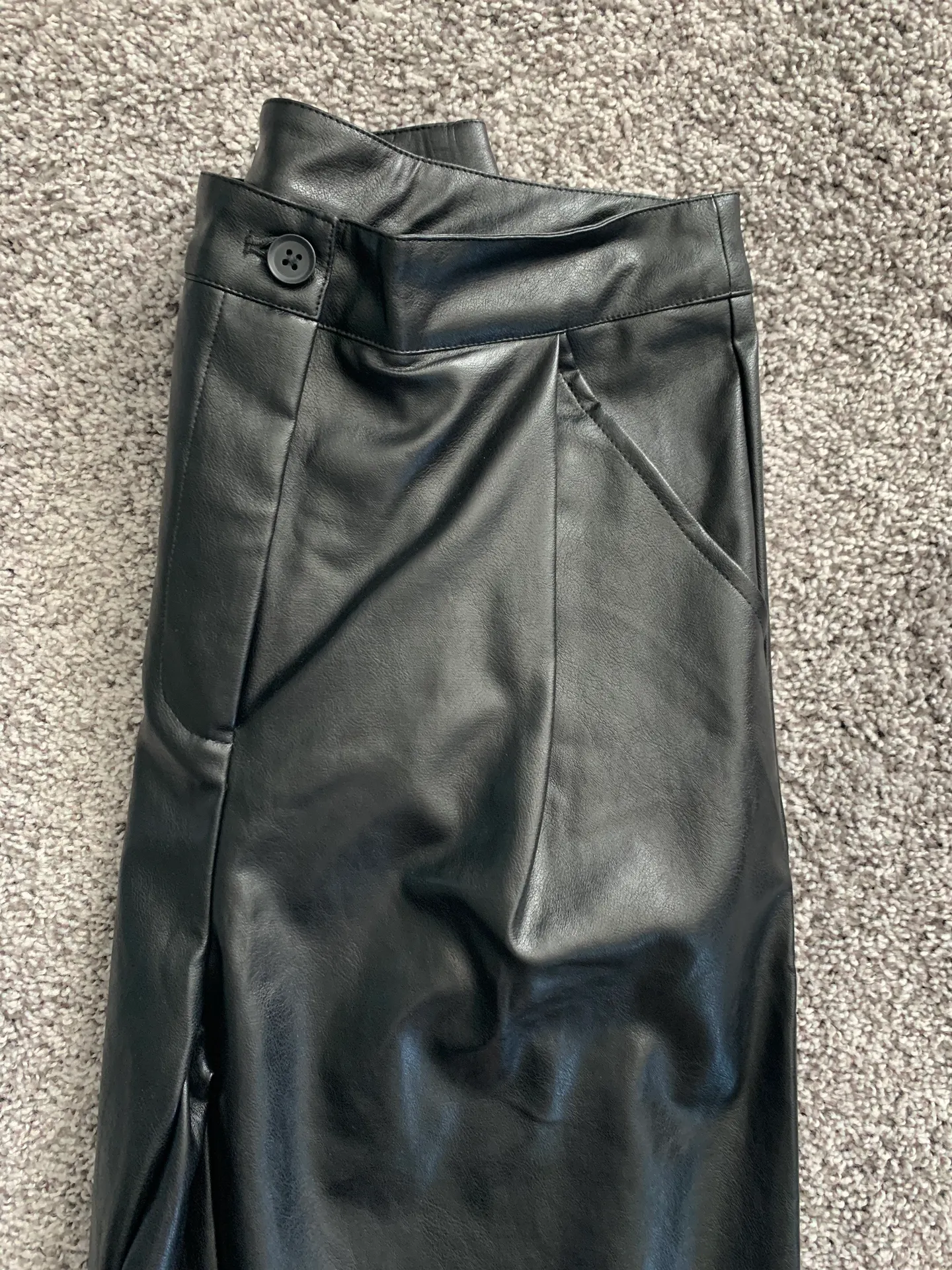 Black Leather Dress Pants - Image 3