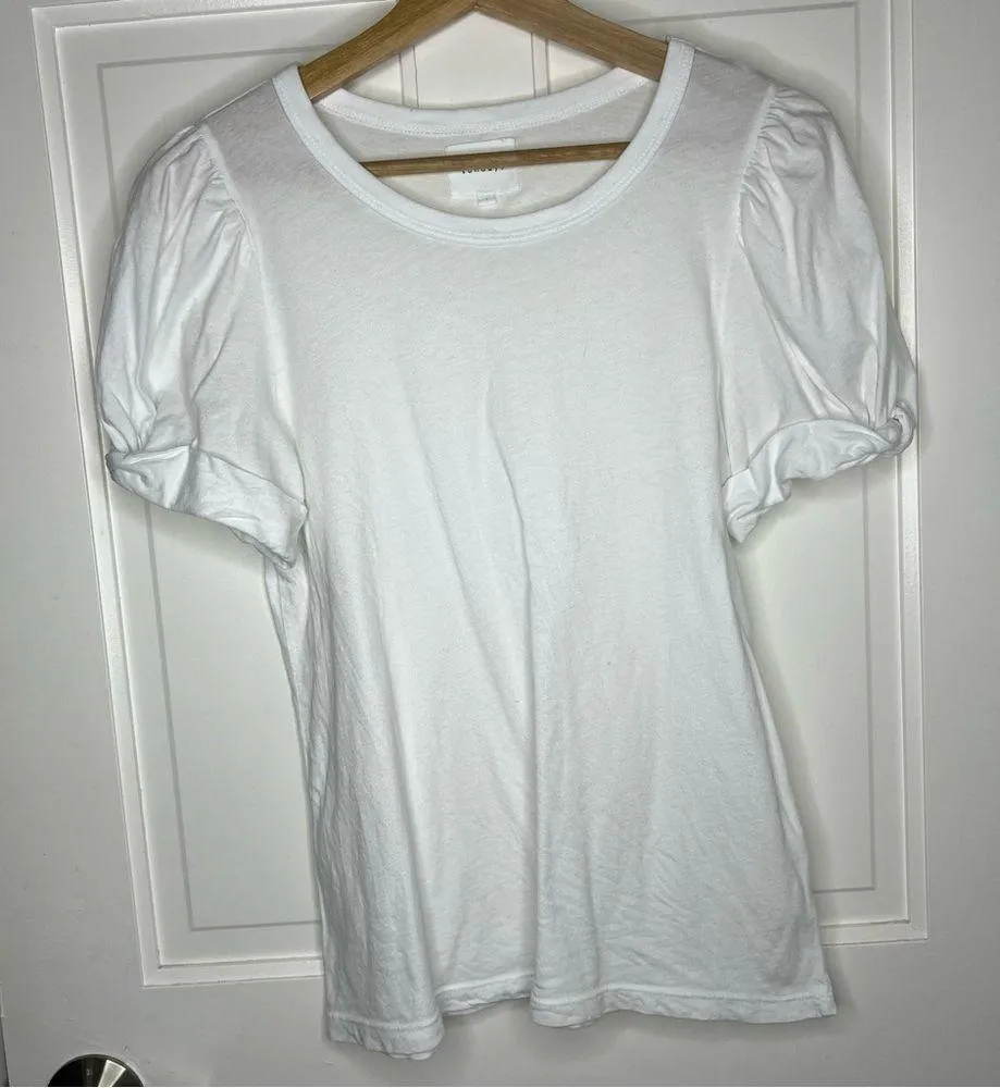 puffy short sleeve T- shirt white size 1 - Image 2