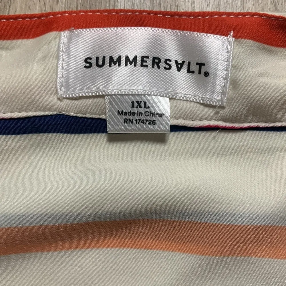 Summersalt The Short Effortless Shirtdress Coverup in Rainbow Stripe Size 1XL - Image 4