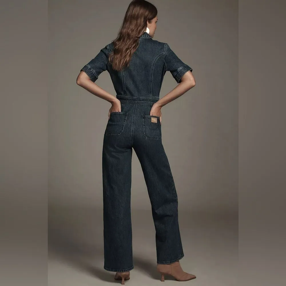 NEW Anthropologie Seventy + Mochi Elodie Denim Jumpsuit Size 2 - Image 7