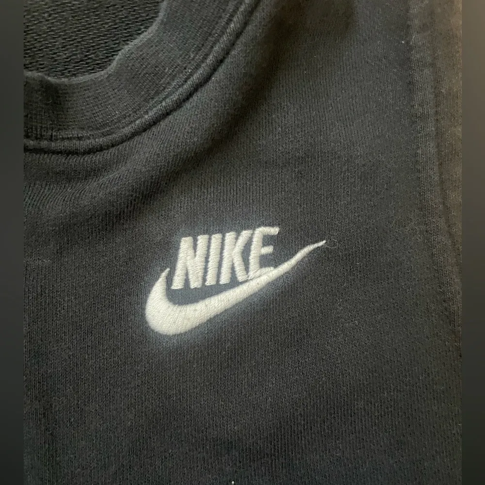 Nike Sportswear Club French Terry Romper Jumpsuit Crop Gaucho Wide Leg Black - Image 8