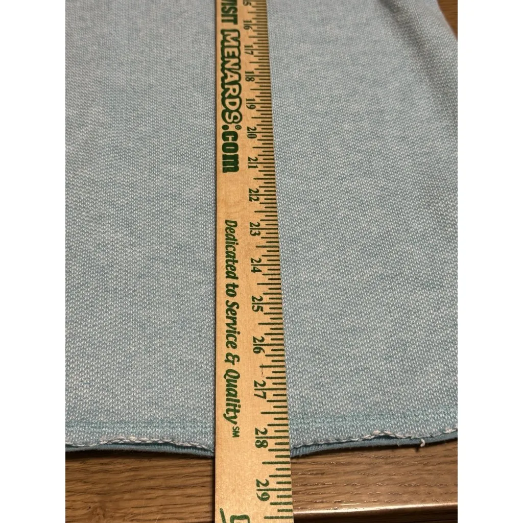 Soft Surroundings Women Sweater Size M Blue Knit Hooded Just Beachy French Terry - Image 3