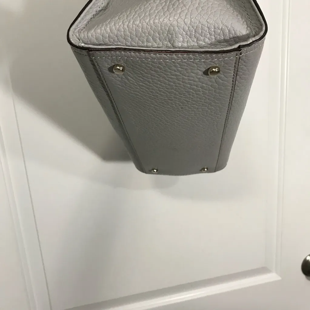 Kate Spade Southport Avenue Satchel Tote Top Handle Bag in Gray Pebbled Leather - Image 3