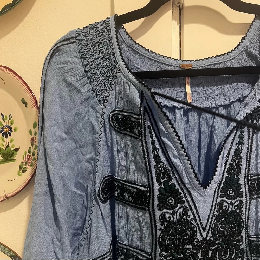 Free People Wind Willow Mini Long Sleeve Dress - Image 5