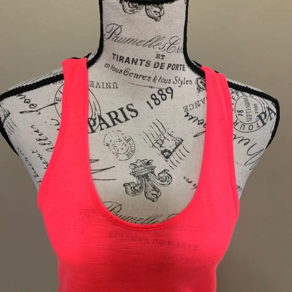 Jenni Pink & Black Workout Tank Top Small - Image 3