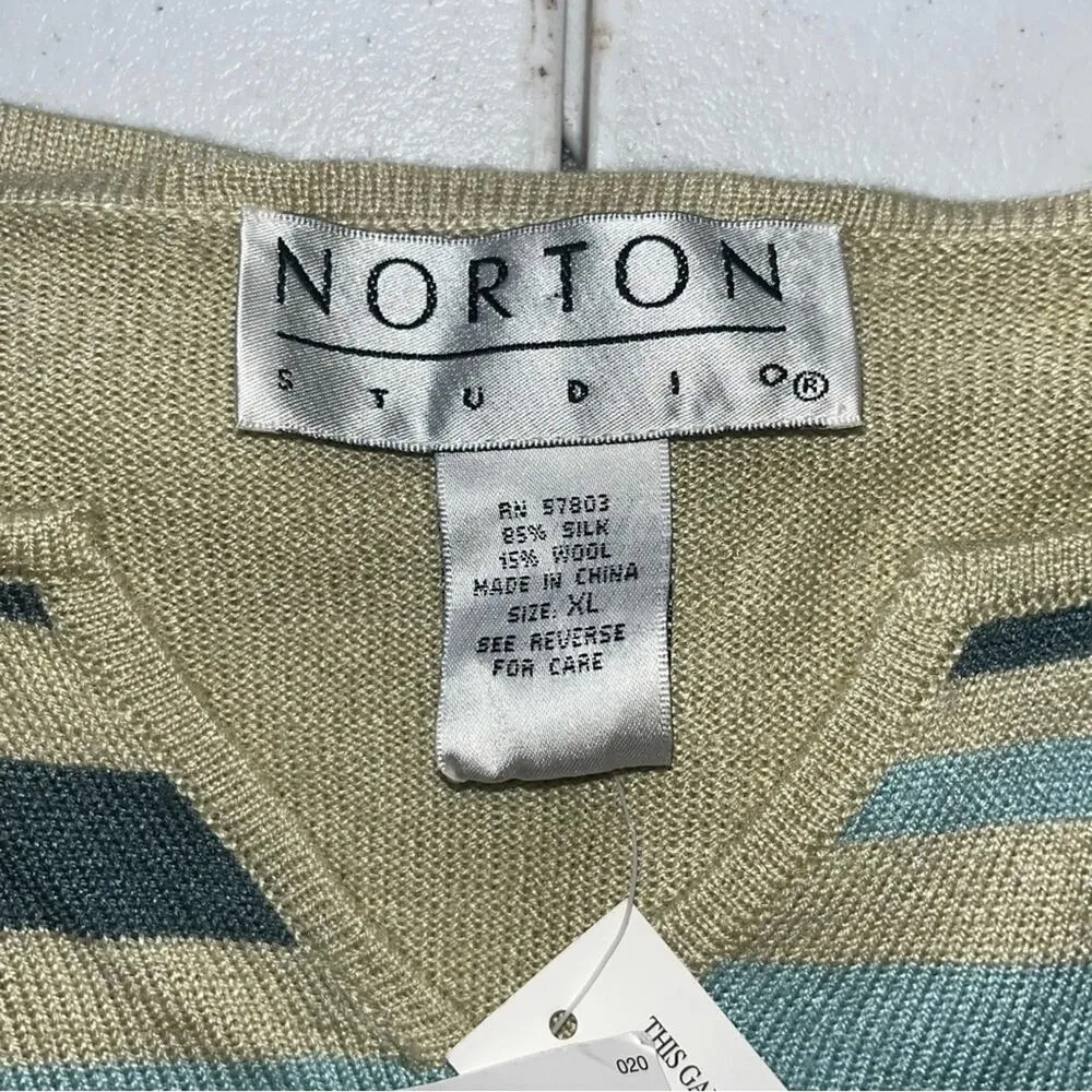 NWT! Norton Studio Long Sleeve V - Image 3