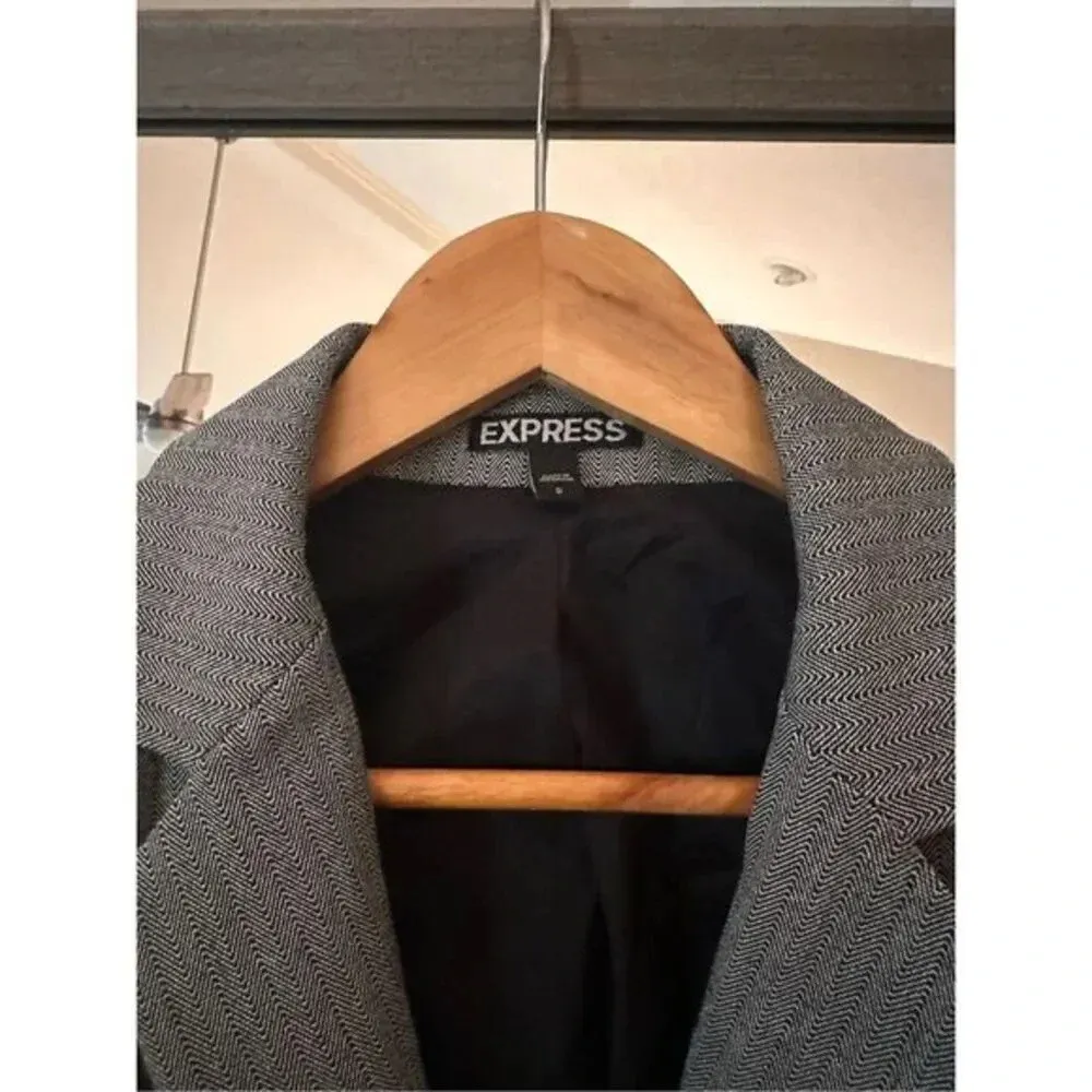Express 2 Button Professional Blazer Retail 150‎ Gray - Image 2
