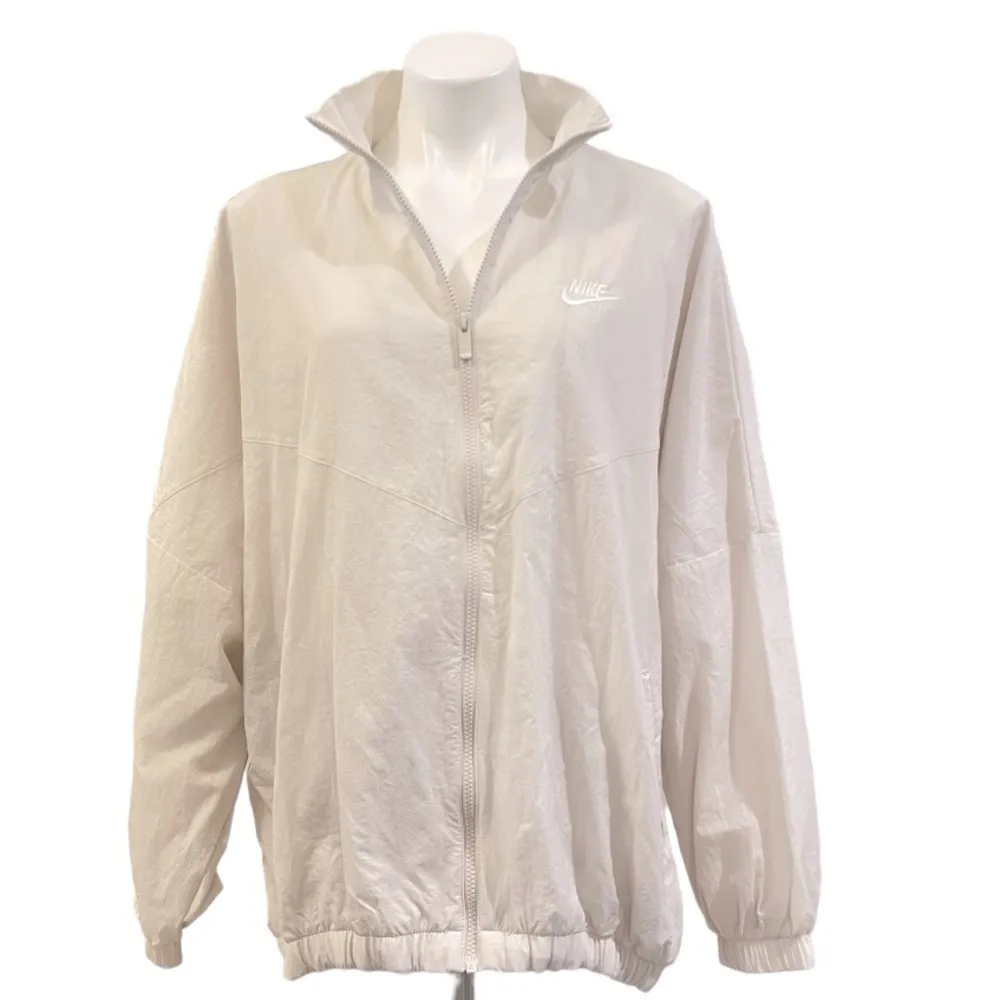 NIKE Essential Wind RunnerJacket Lightweight Oversized Size XL Cream - Image 3