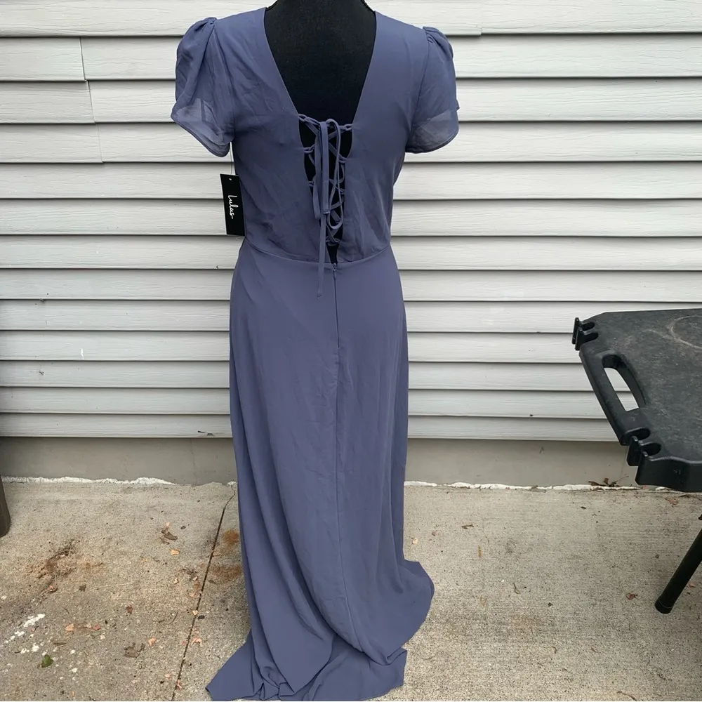 Lulus Denim Blue Lace - Image 4