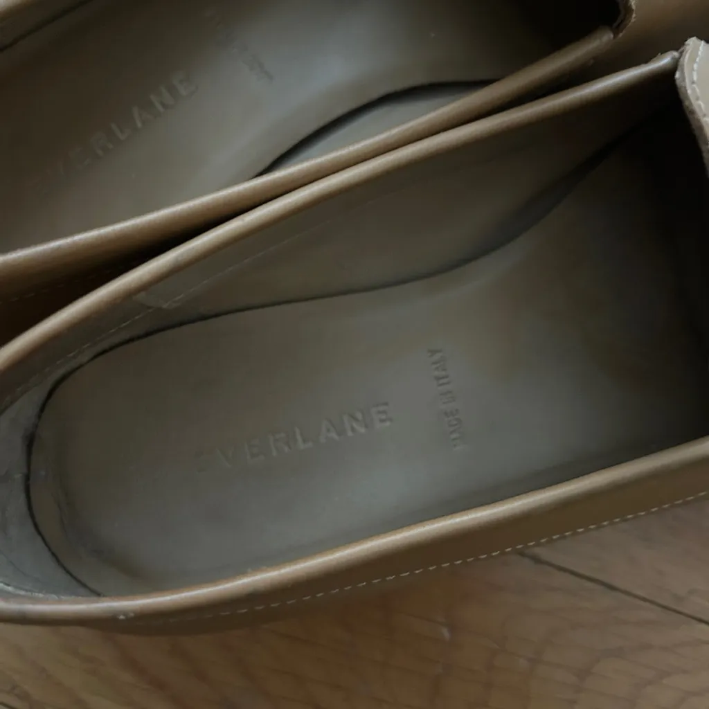 Everlane The Modern Loafer Women’s Size 10 Almond Toe Flat Shoes Tan Beige Nude - Image 5