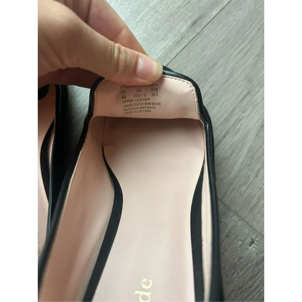 Kate Spade Signature Claudia Suede Flat Loafer Black size 8  leather upper - Image 5