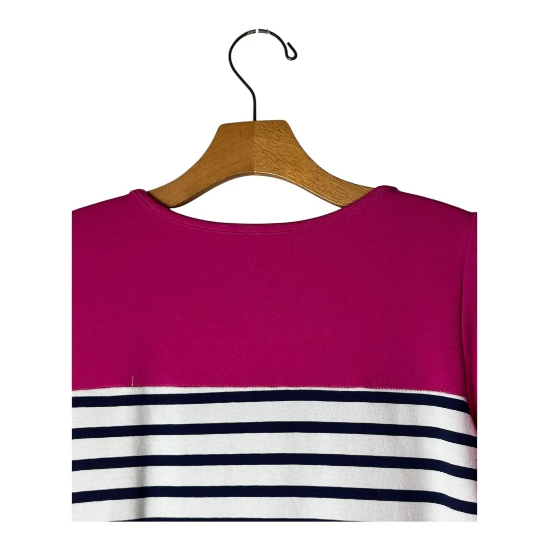 Tracy Negoshian‎ Dress Women Small Pink Blue Striped Bella Tunic Mini Nautical - Image 5