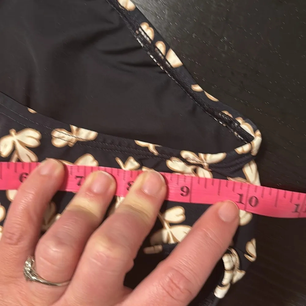 Tory Burch Black little leaves mid rise swim bottom size XL - Image 8