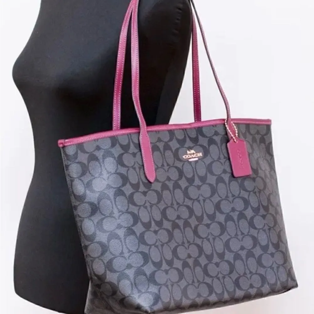 🔥🎁NWT! Coach City Tote Handbag Signature Canvas Msrp:$350.00 - Image 6