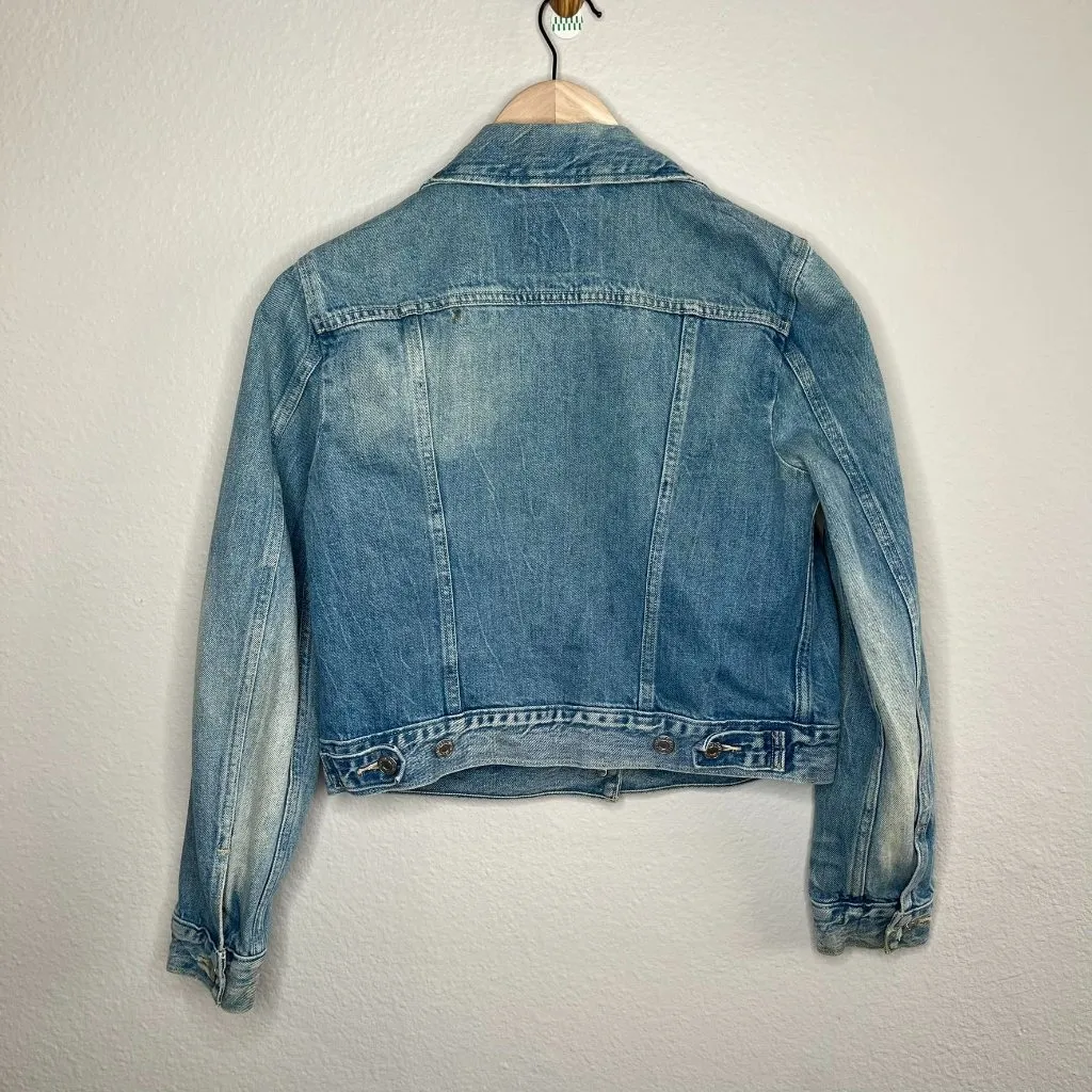 Levis Womens Blue Denim Fall Trucker Jean Jacket Medium pc9-70270-0073 Masc - Image 8