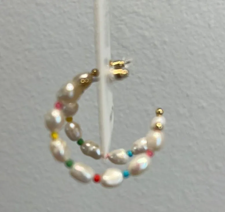 Camila Coelho | Multicolor Freshwater Pearl Earrings - Image 4