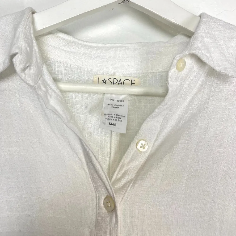 L*SPACE Coronado Cover-up Romper in Beige Size Medium - Image 8