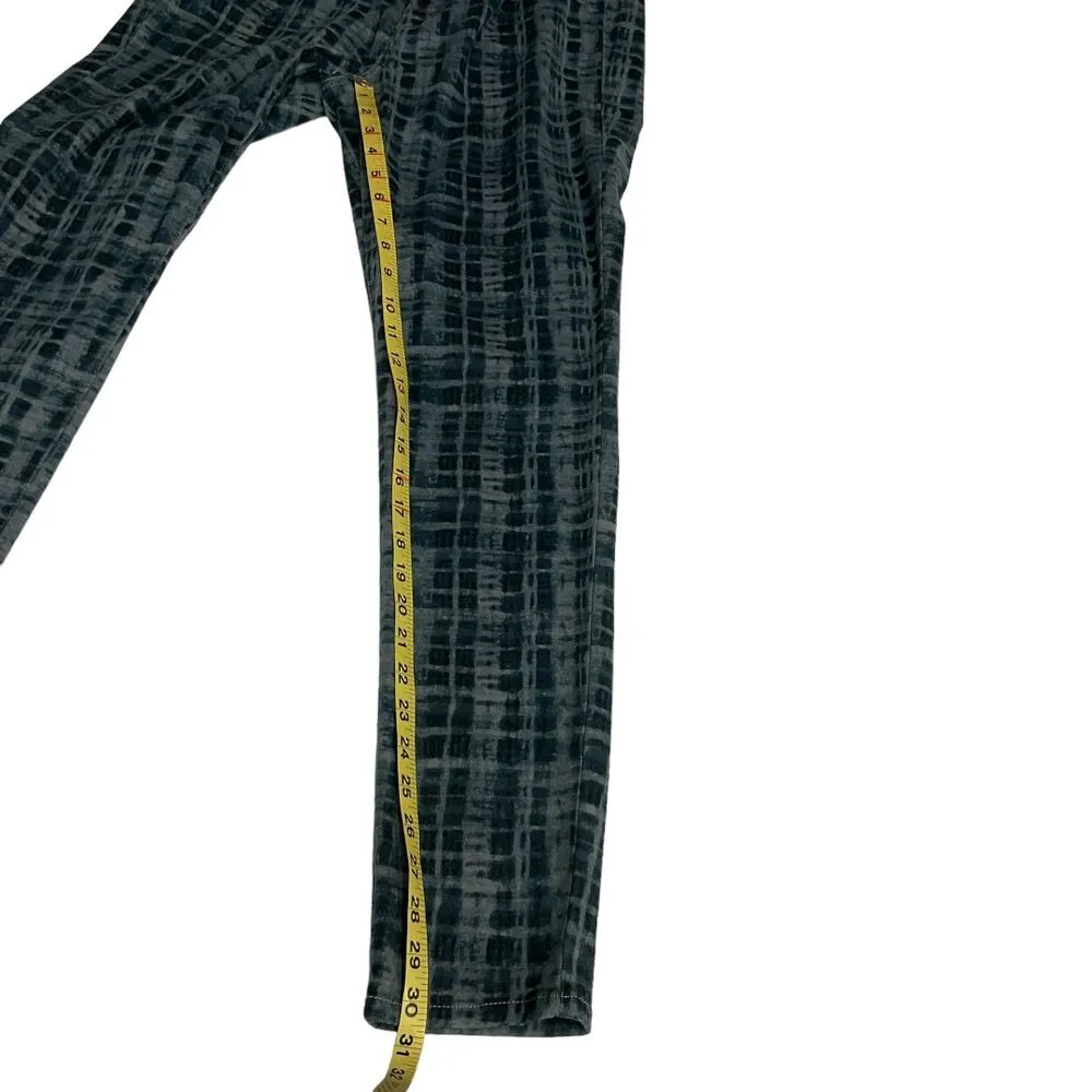 Cabi 3049 Women's Curvy Skinny Jeans Navy Blue Gray Grid Stretch Mid Rise Size 8 - Image 8